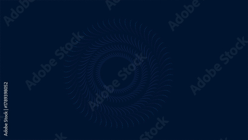 Deep navy background featuring a faint radial and ripple effect.