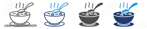 soup bowl  icon set multiple style