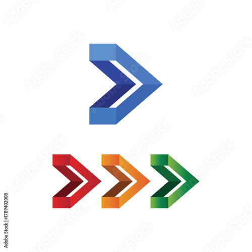 Arrows vector illustration icon Logo Template design technology