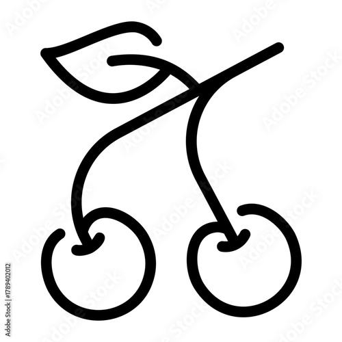 cherry line icon
