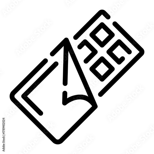 chocolate bar line icon