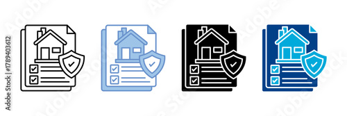 Insurance Icon Set Multiple Style Collection