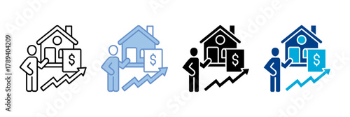 Price Icon Set Multiple Style Collection