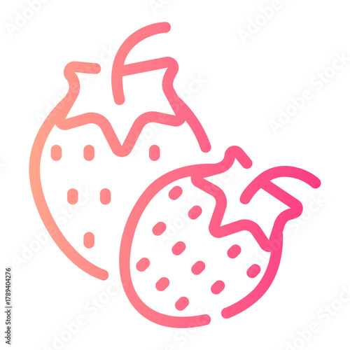 strawberry gradient icon