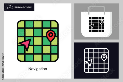  Navigation lineal color icon