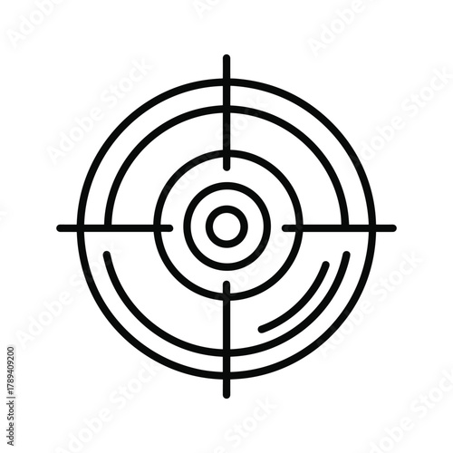 Target symbol, crosshairs, aiming and focus concept