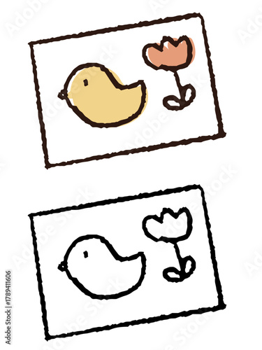 手描きの子どものお絵描き