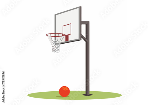 Vintage Basketball Logo and Badge Vector Set - Street Basketball Game Vector Illustration - Basketball Tournament Poster Vector Template