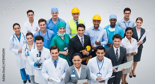 Portrait of Occupations: Medical, Construction, and Corporate