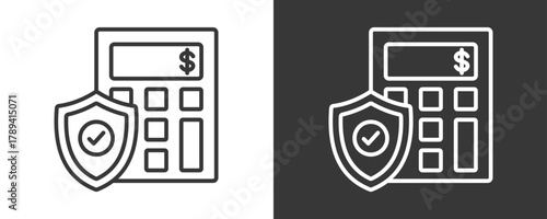 Insurance Icon Set Vector Collection Isolated In Black And White