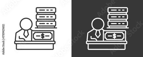 Client Icon Set Vector Collection Isolated In Black And White