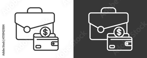 Business Icon Set Vector Collection Isolated In Black And White