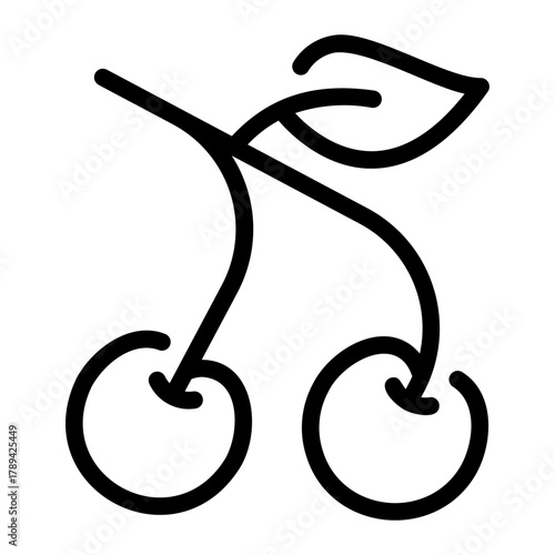 cherry line icon