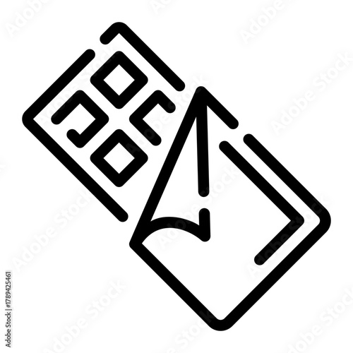 chocolate bar line icon