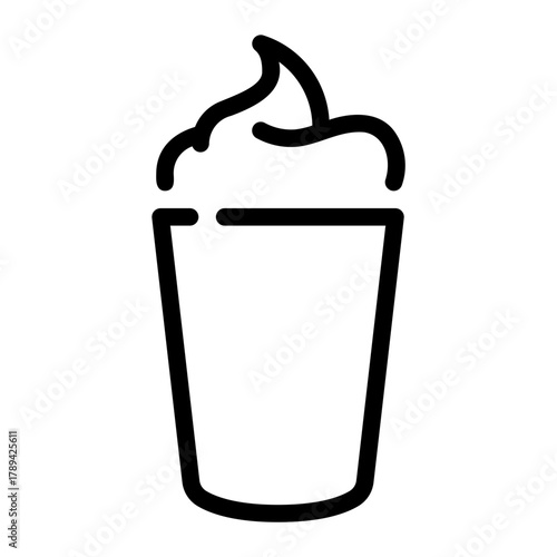 milkshake line icon