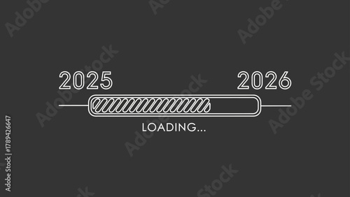 Loading Screen Countdown to 2026 - A Visual Progress Bar Representing the Future