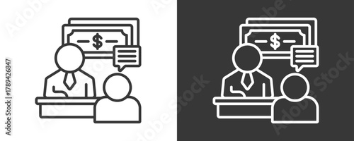 Consulting Icon Set Vector Collection Isolated In Black And White