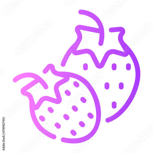 strawberry gradient icon