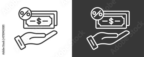 Commission Icon Set Vector Collection Isolated In Black And White