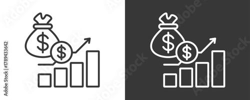 Money Icon Set Vector Collection Isolated In Black And White