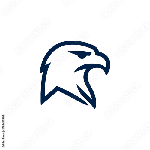 Eagle head simple outline artwork
