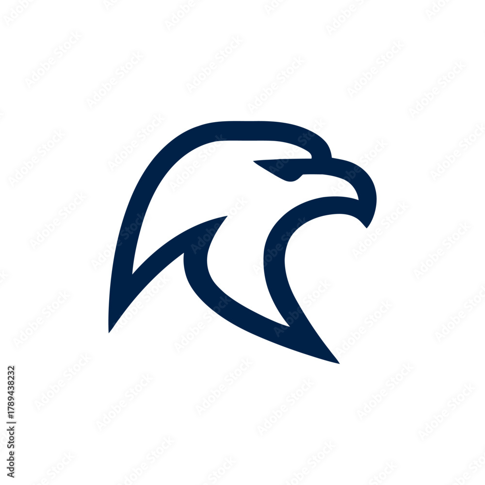 Fototapeta premium Eagle outline logo for branding