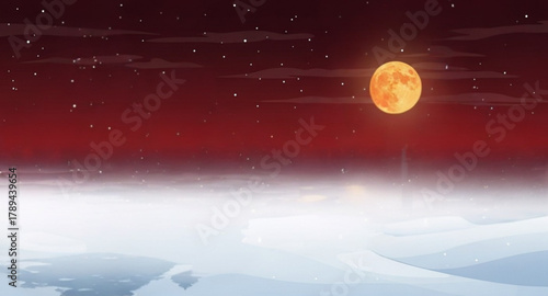 Background moon and stars