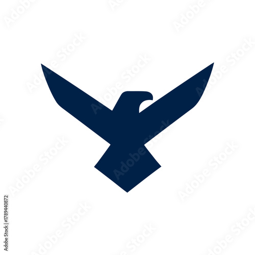 Eagle shape icon in minimalist style