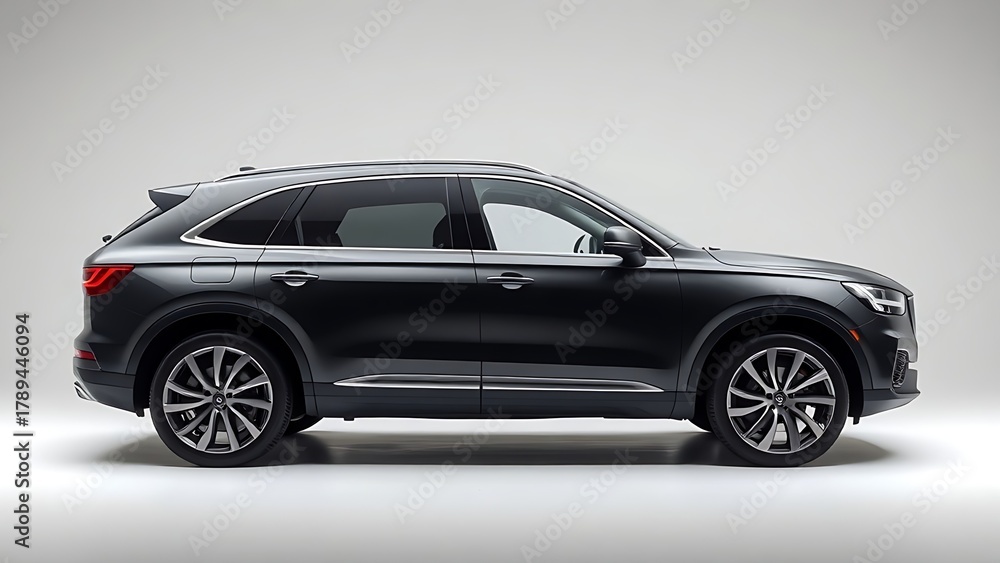 Fototapeta premium tailpipe. Premium SUV vehicle with elegant lines, isolated on a clean background for a professional automotive view. mobility guides.