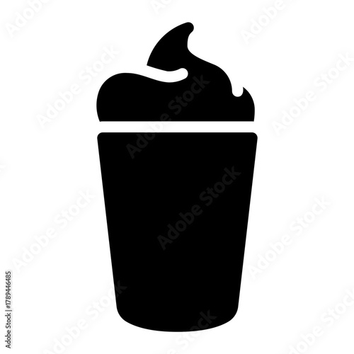 milkshake glyph icon