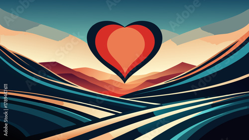 abstract background with heart