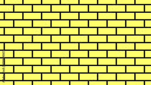 Seamless Yellow Brick Wall Pattern – Running Bond & Staggered Rectangular Tile Background
