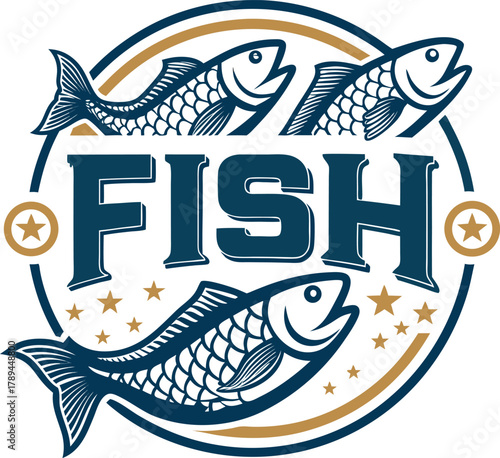 Bait Lure Fish Hook Fishing Angler logo design inspiration collection of fish icon with waves