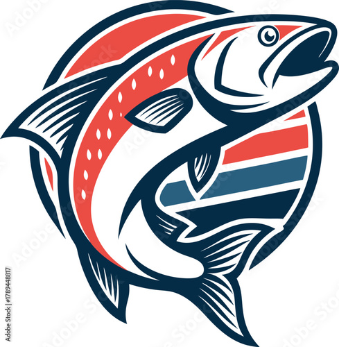 Bait Lure Fish Hook Fishing Angler logo design inspiration collection of fish icon with waves