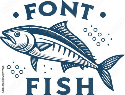 Bait Lure Fish Hook Fishing Angler logo design inspiration collection of fish icon with waves