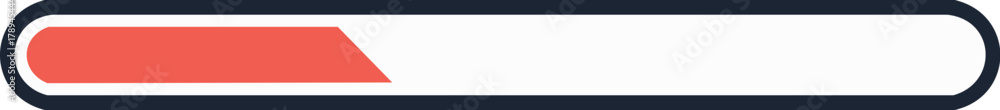 Fototapeta premium Loading Bar Animation in Coral and White for Web Design and Progress Indicators