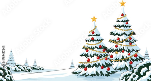 christmas tree with snowflakes