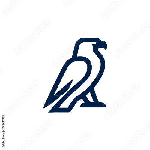 Falcon bird outline logo