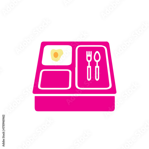Bento box icon for packed lunch