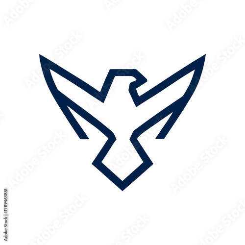 Eagle linear emblem concept