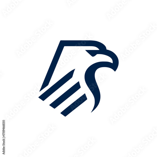Eagle head profile logo icon