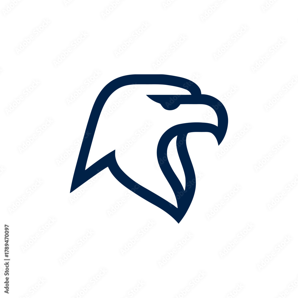 Obraz premium Bold Eagle head line art design