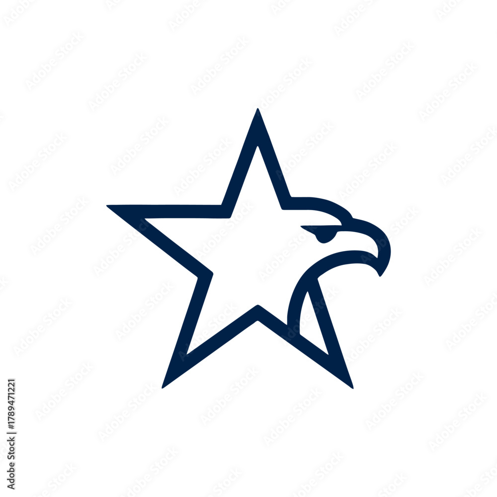 Obraz premium Eagle star crest emblem