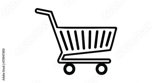 Vector illustration of shopping cart icon