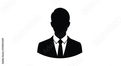Vector illustration of silhouette of a businessman in a suit and tie