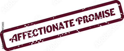 Affectionate Promise Stamp Design Representing Commitment and Enduring Personal Guarantees