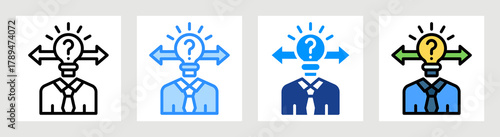 Uncertainty Icon Collection Set Multiple Style