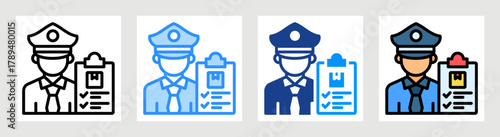 Customs Clearance Icon Collection Set Multiple Style