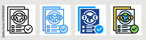 Trade Compliance Icon Collection Set Multiple Style