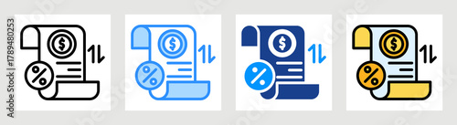 Tariff Icon Collection Set Multiple Style